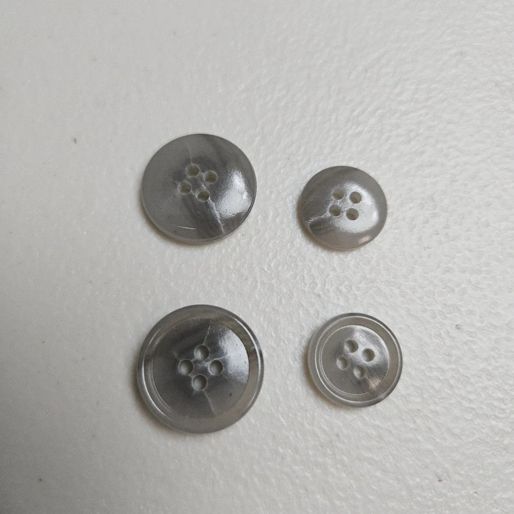 David Taylor‎ Gray Blazer Replacement Buttons Marbled 10-Pc Set Sewing Crafting